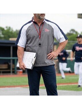 FootJoy FJ Men's 1/2 Zip Short Sleeve Golf Windbreaker Sz Large Coaches Tigers